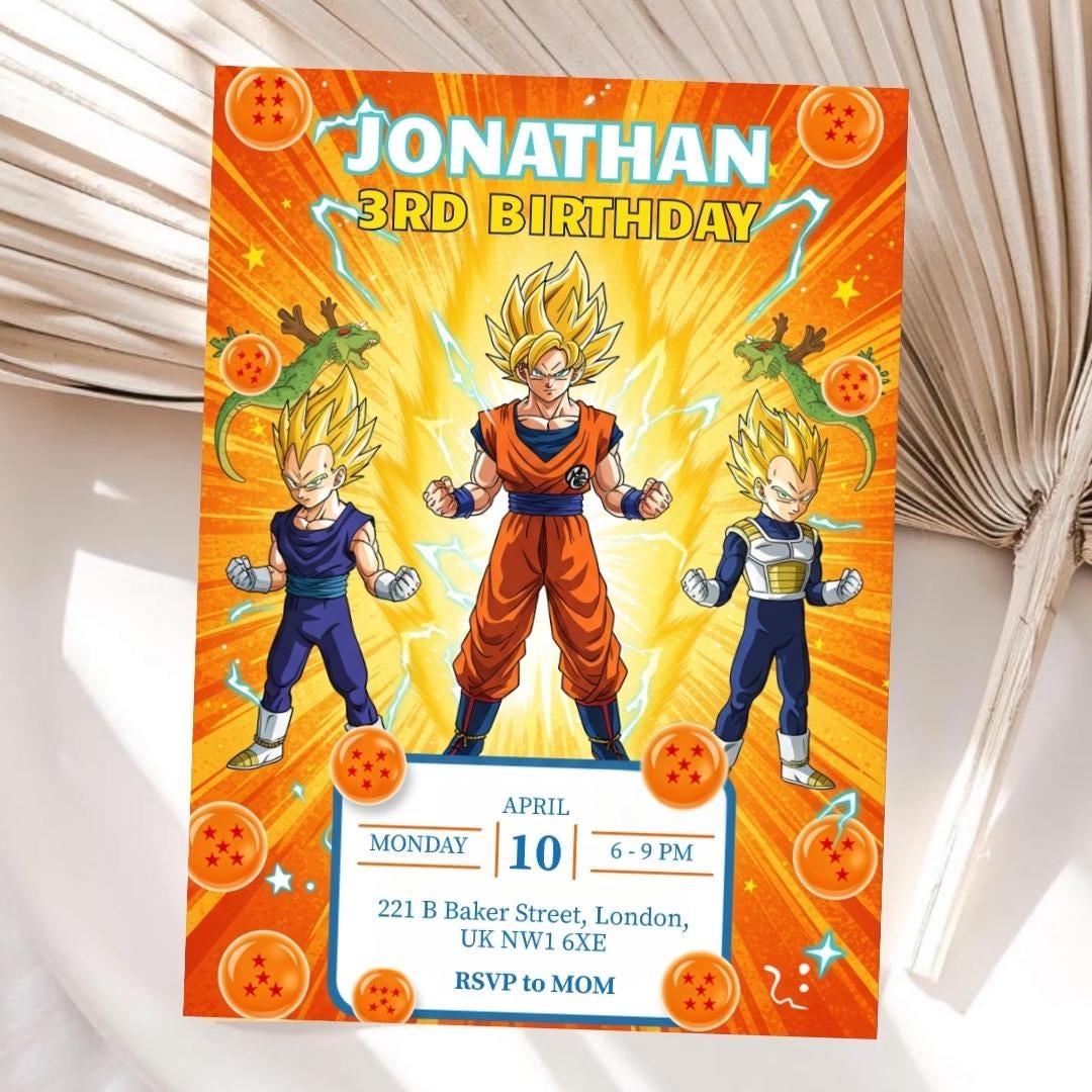 孫悟空 誕生日バースデーカード Dragon ball birthday card - Etsy 日本