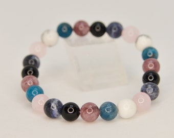 Crystal Grief Bracelet: Howlite, Onyx, Rose Quartz & More