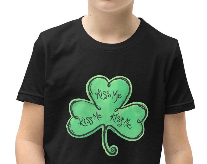 Youth Kiss Me Curethreads Shamrock Short Sleeve T-Shirt