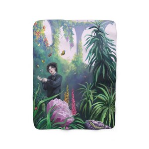 USA ITEM Robert Smith Flicka Flicka The Cure Caterpillar Sherpa Fleece Throw Blanket image 2