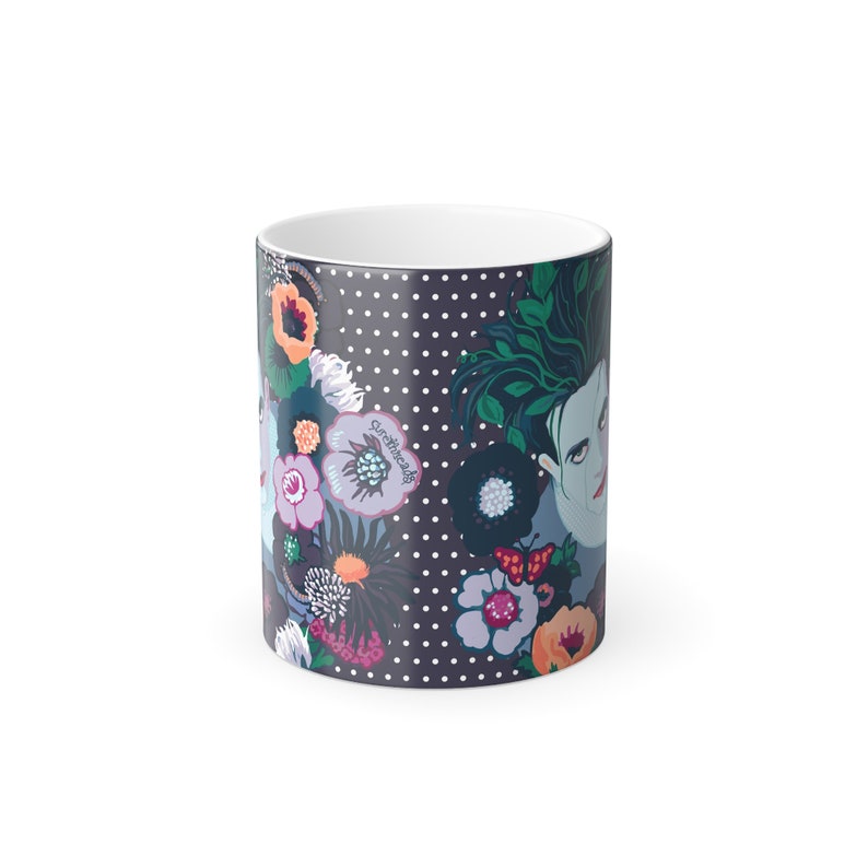 Robert Smith The Cure Floral Color Morphing Mood Mug, 11oz image 2