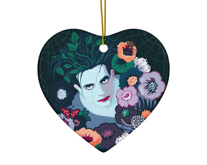 The Cure Robert Smith Christmas Falls Late Now Disintegration Ornament