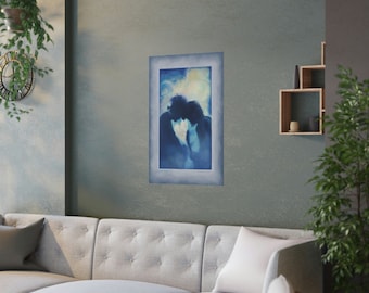Robert and Simon Art Poster 1995 Robert Smith Simon Gallup Deep Green Sea Concert Satin Posters (210gsm) by Kate