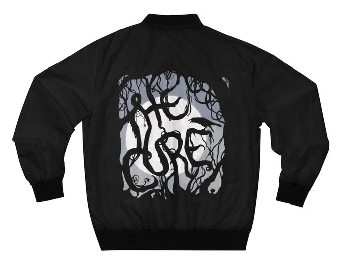 The Cure The Crow in a Forest Birdmad Black Unisex Bomber Jacket