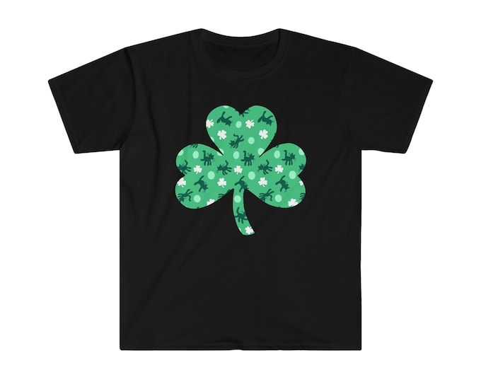 USA ITEM - St Patricks Day Lucky Lovecats Shamrock The Cure Unisex Softstyle Tshirt
