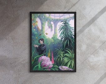 Flicka Flicka Flicka Caterpillar Floral Robert Smith - Framed canvas