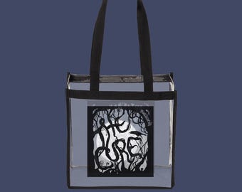The Cure inspired Clear Stadium Tote