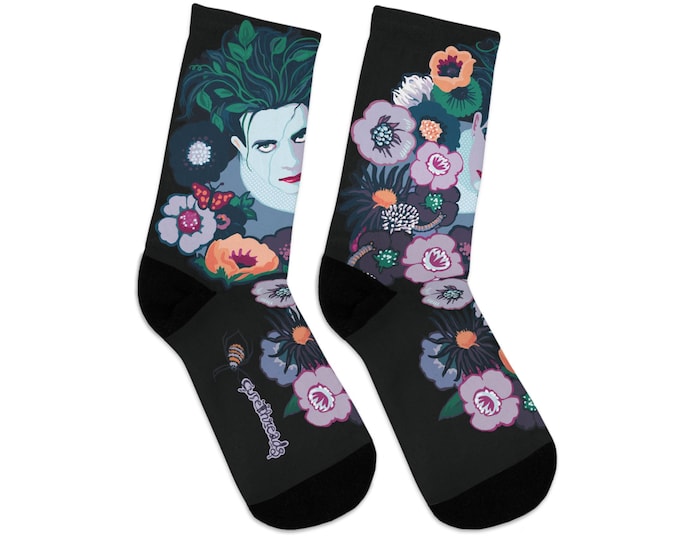 Cure Socks with Robert Smith Floral Print Eco Socks