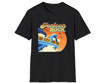 Pontoon Rock Manatee Harrytee Unisex Softstyle T-Shirt