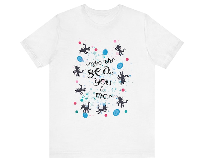US Curethreads Into the Sea Lovecats T-Shirt Unisex Short Sleeve Tee