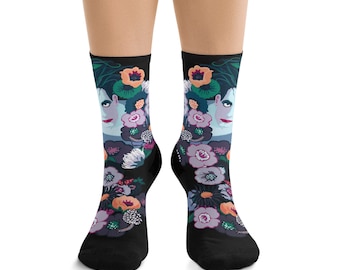 The Cure Socks with Robert Smith Floral Eco Socks