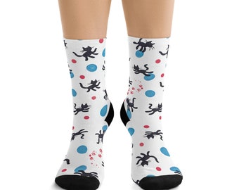 Into the Sea Love Cats Recycled Knit Unisex Socks