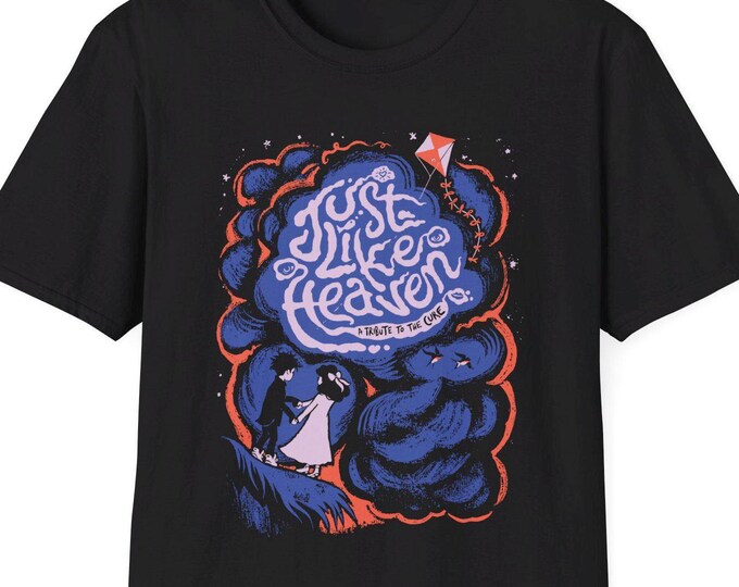 Just Like Heaven Unisex Softstyle T-Shirt | The Cure Song Artistic Graphic Tee, Post Punk, Alternative Music Band Tee, Vintage Band T-Shirt,