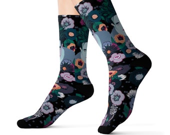 The Cure Disintegration Floral Robert Smith Unisex Printed Socks