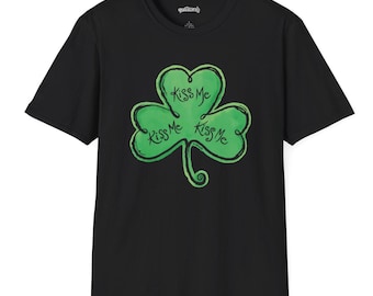 Kiss Me Shamrock Shirt | St. Patrick's Day Irish Clover Tee