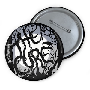 The Cure The Crow Black Dream Pin Button by Curethreads