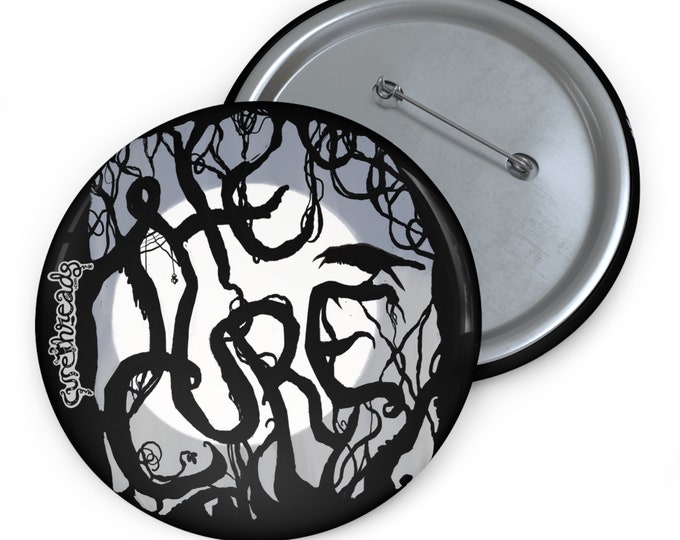 The Cure The Crow Black Dream Pin Button by Curethreads