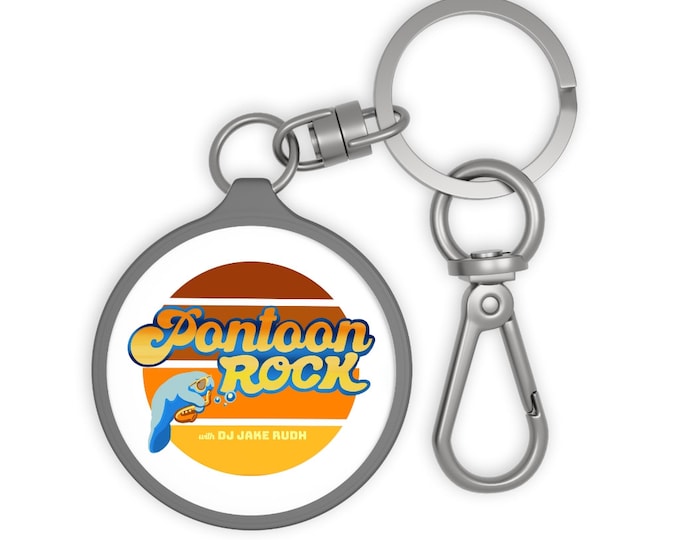 Manatees Pontoon Rock - Keyring Dog Tag