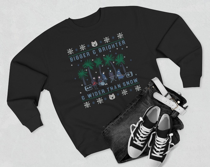 The Cure Ugly Christmas Sweater Unisex Cotton Blend Crewneck Sweatshirt