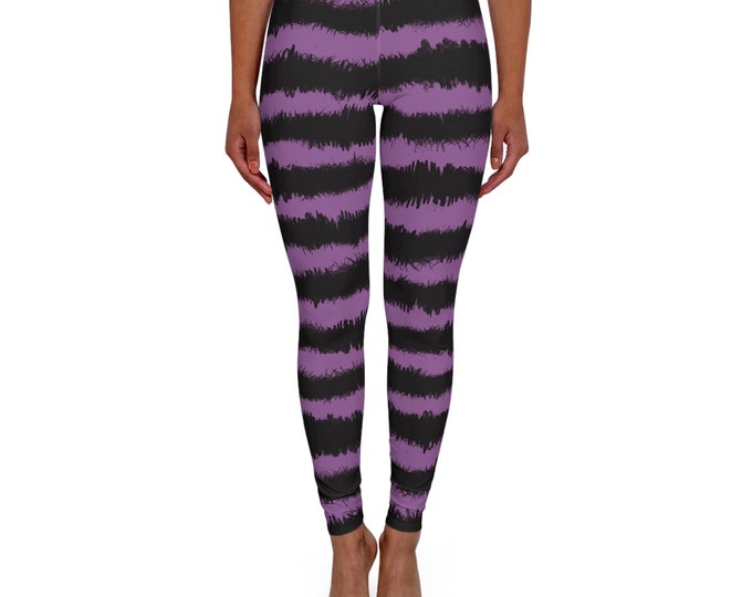 The Cure Grape Candy-Striped Lullaby Spider Leggings