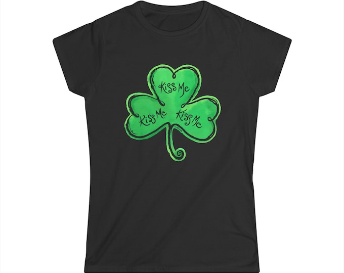 Kiss Me Shamrock Shirt | St. Patrick's Day Irish Clover Tee