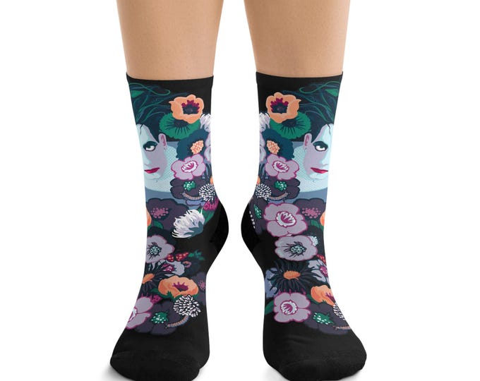 Cure Socks with Robert Smith Floral Print Eco Socks
