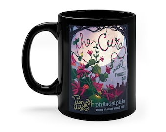 Unofficial The Cure Philadelphia 2023 Black Coffee Mug, 11oz