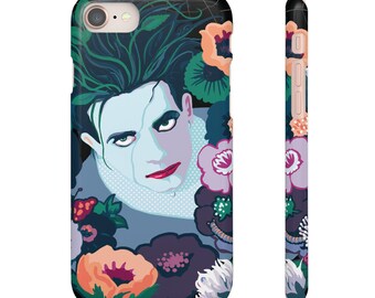 The Cure Robert Smith Phone Snap Case - Mouth of the Eye Disintegration Flowers WW