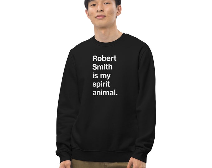 Robert Smith The Cure Spirit Animal Black and White Unisex eco pullover sweatshirt