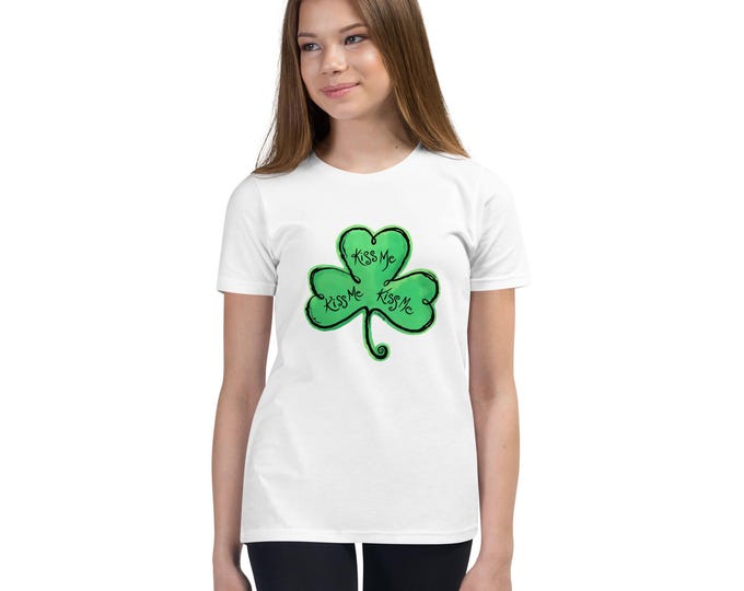 Kiss Me Kiss Me Kiss Me Irish Youth Short Sleeve T-Shirt