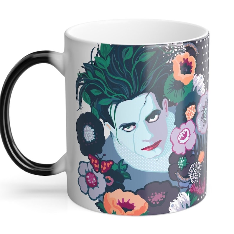 Robert Smith The Cure Floral Color Morphing Mood Mug, 11oz image 1