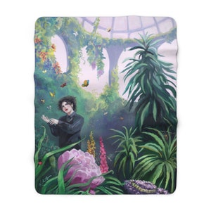 USA ITEM Robert Smith Flicka Flicka The Cure Caterpillar Sherpa Fleece Throw Blanket image 5