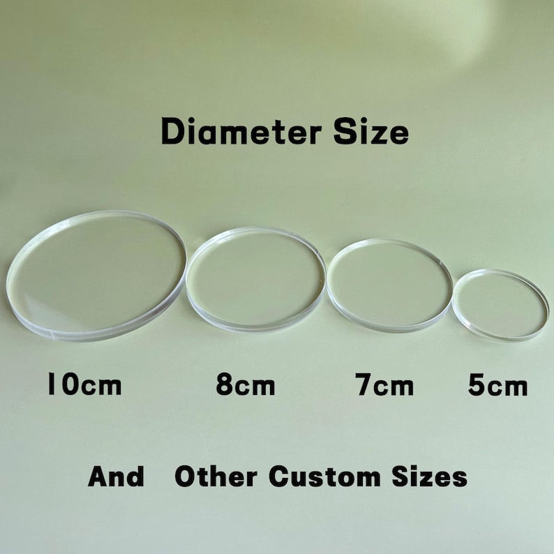 Personalization Customized Acrylic Circle Sheet-3/4/5/6/8/10mm Thick ...