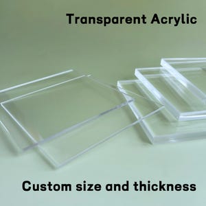 カスタム透明アクリルシート：DIYクラフト、水槽カバー（厚さ3～10 mm）