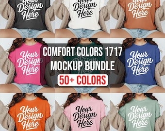 Comfort Colors 1717 T-Shirt Mockup Bundle: Vintage Style (Digital Download)
