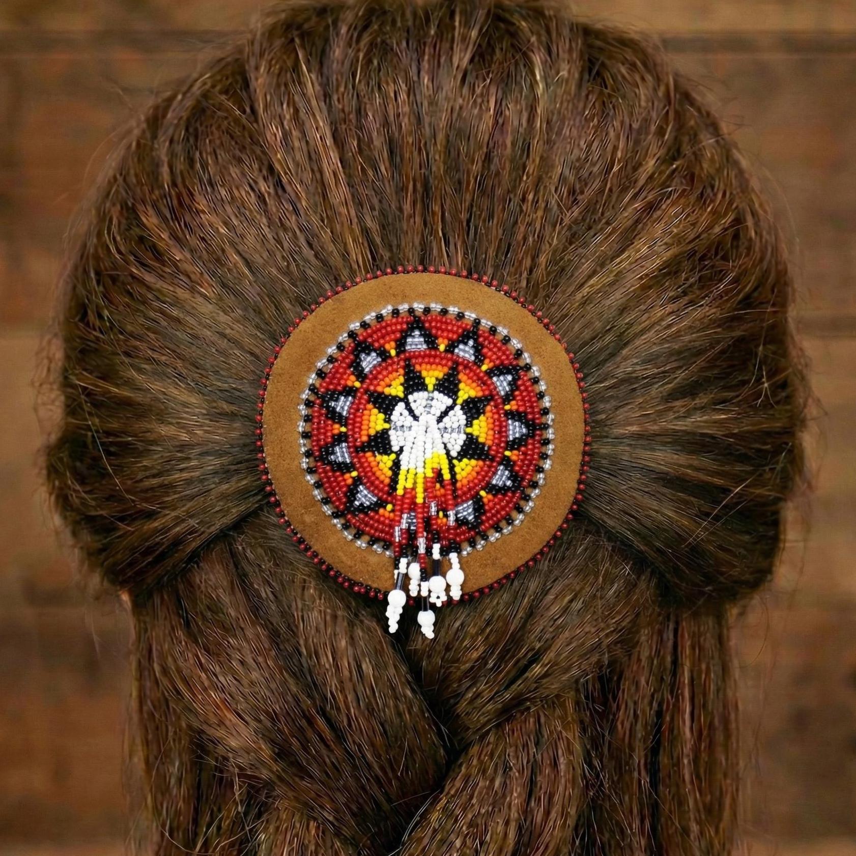 Native Beaded Stick Barrette - Etsy