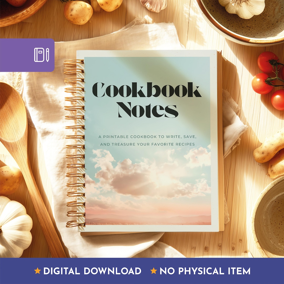 Editable Recipe Book Canva Template Printable Cookbook Journal - Etsy ...
