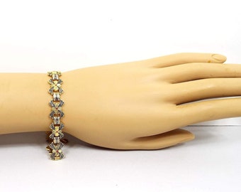 Damascene Style Vintage Link Bracelet