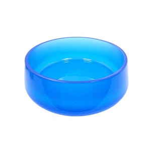 Large Handmade Neon Blue Resin Flared Round Decorative Bowl