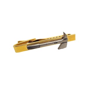 Vintage Prandi Axe Fireman's Hatchet Two Tone Tie Clip,