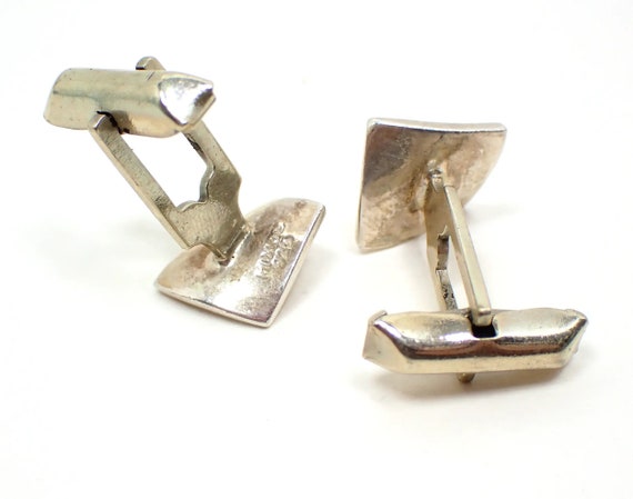 Mexican Sterling Silver Vintage Cufflinks, 925 Cu… - image 3