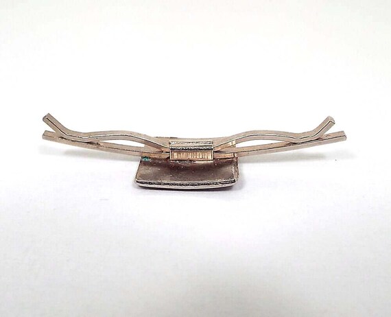 Large Square Mid Century Vintage Collar Clip Stay… - image 2