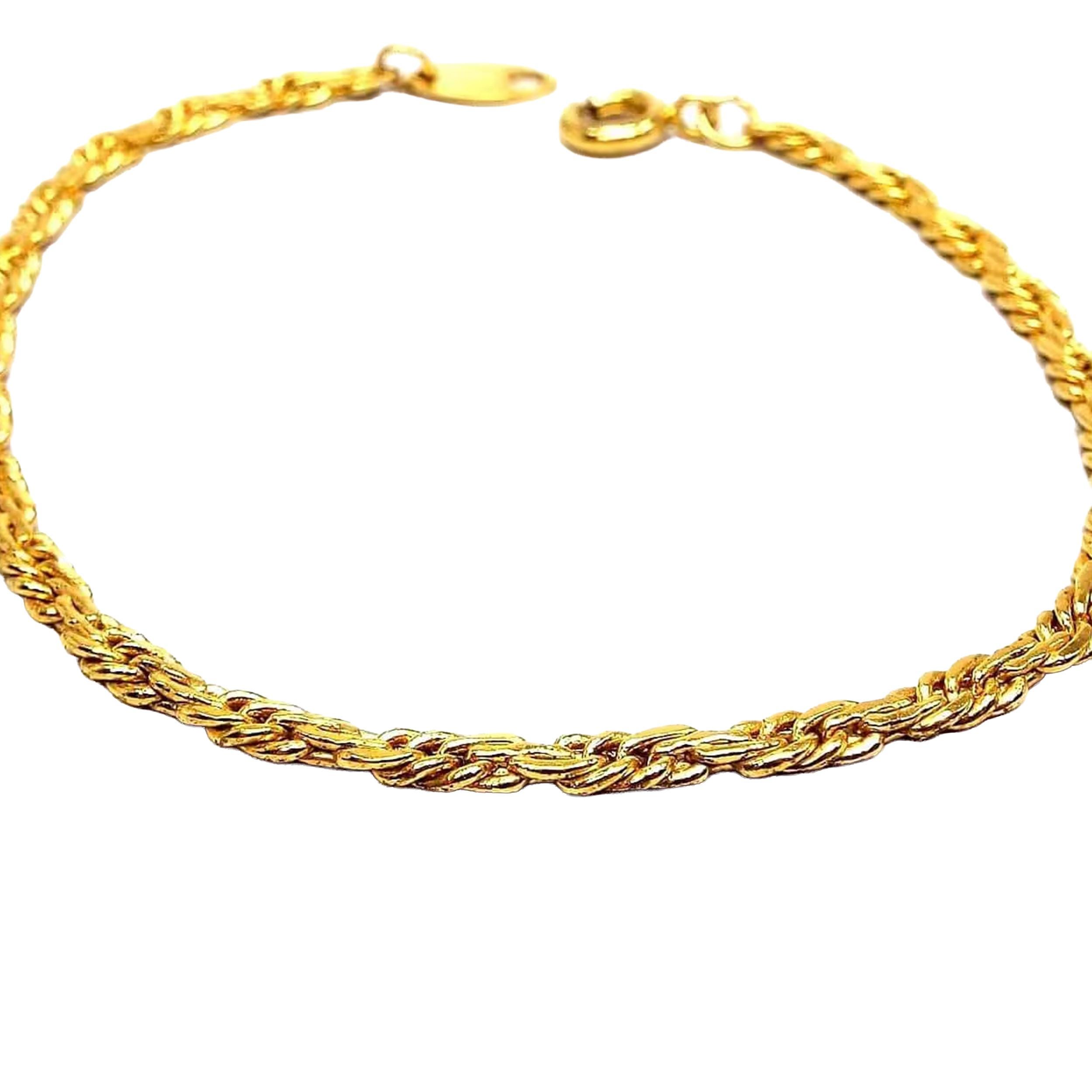 Vintage Trifari Gold Tone Twisted Rope Chain Bracelet - Etsy
