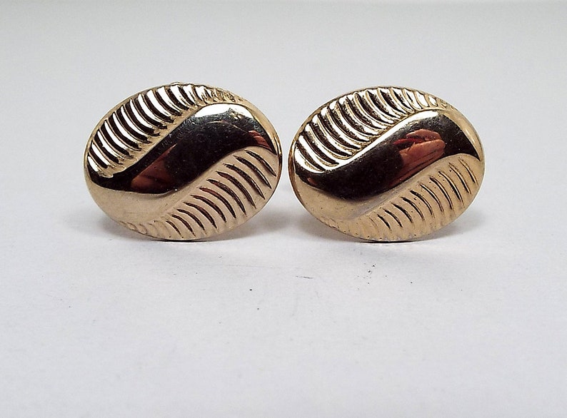 Gold Cufflinks Mid Century Vintage Cufflinks Wedding Cufflinks Womens Cufflinks Mens Formal Groom Cufflinks Gold Tone Best Man Jewelry