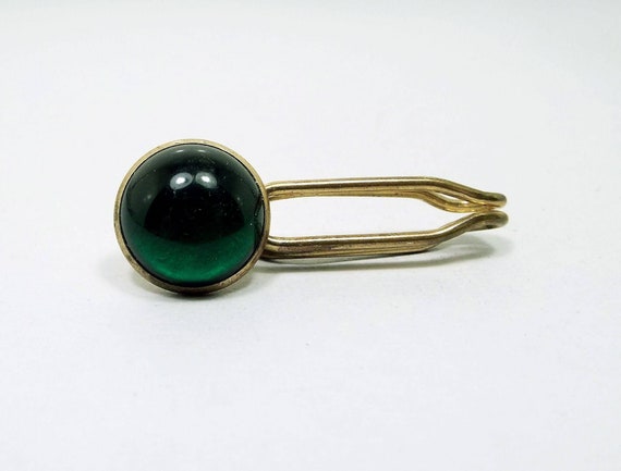 1950's Domed Green Lucite Mid Century Vintage Tie… - image 2