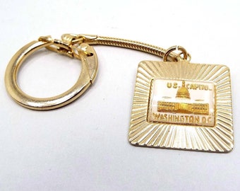 Vintage US Capitol Washington DC Keychain