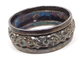 Clark and Coombs Sterling Silver Mid Century Vintage Band Ring