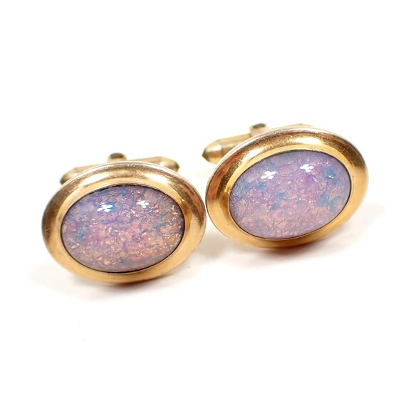 Correct Quality Faux Opal Mid Century Vintage Cuf… - image 4