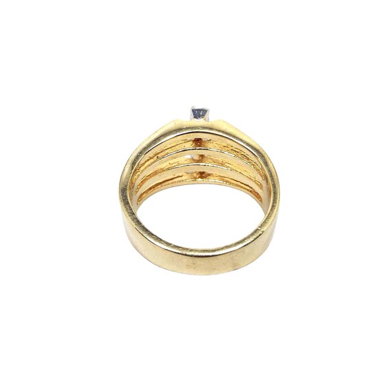 Vintage Rhinestone Split Band Ring - image 4