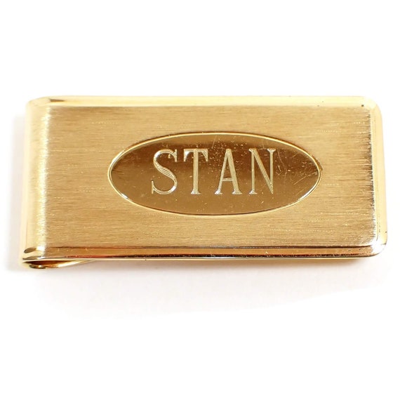 Name Stan Engraved Retro Vintage Money Clip - image 1